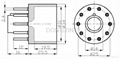 S10AES 10-pin phenolic tube base 3