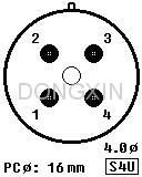 GZC4-1B(GZC4-1B-G)4-pin medium bayonet ceramic socket 5