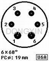 GZC6-1(GZC6-1-G) 6-pin plain ceramic socket 5