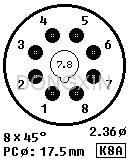 GZC8-Y-D(GC8-Y-D-G) 8-pin ceramic socket 5