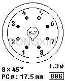 GZC8-Y-8(GZC8-Y-8-G) 8-pin ceramic socket 5