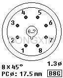 GZC8-8-Y(GZC8-8-Y-G) 8-pin ceramic socket 5