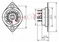 GZC9-C-2(GZC9-C-2-G)型瓷质小九脚管座 3