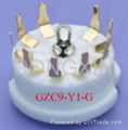 GZC9-Y1(GZC9-Y1-G)型瓷质九脚管座 3