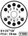 TUS-Y10(TUS-Y10-G) 10-pin bakelite socket 4