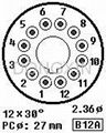 GZC12-F 12-pin ceramic socket