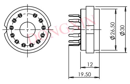 GZC12-Y型瓷質十二腳管座 3