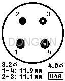 GZC4-C-2(GZC4-C-2-G) 4-pin ceramic socket 4