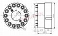 GZS14-Y(GZS14-Y-G)14-pin phenolic tube socket