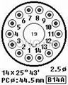 GZS14-Y(GZS14-Y-G)14-pin phenolic tube socket