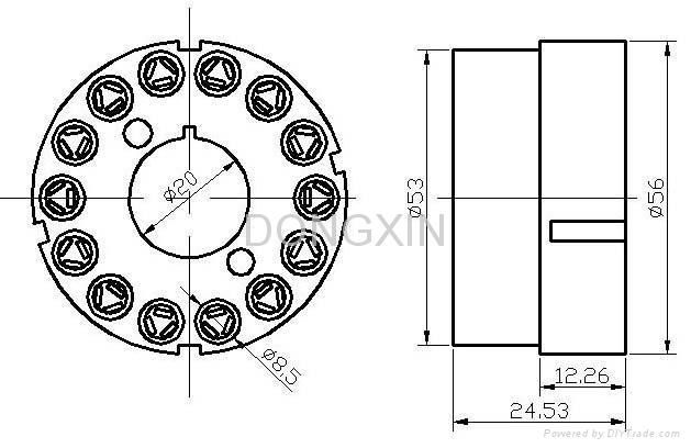 GZS14-A (GZS14-A-G)14-pin phenolic tube socket 4