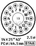 GZS14-A (GZS14-A-G) 膠木14腳管座 5