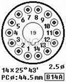 GZS14-A (GZS14-A-G) 胶木14脚管座 5