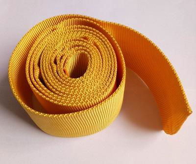 Black Polyester Hollow Webbing ,Yellow Woven Webbing For Hydraulic Pipes 2