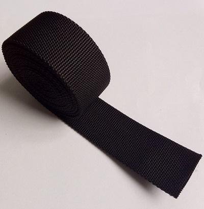 Black Polyester Hollow Webbing ,Yellow Woven Webbing For Hydraulic Pipes 3