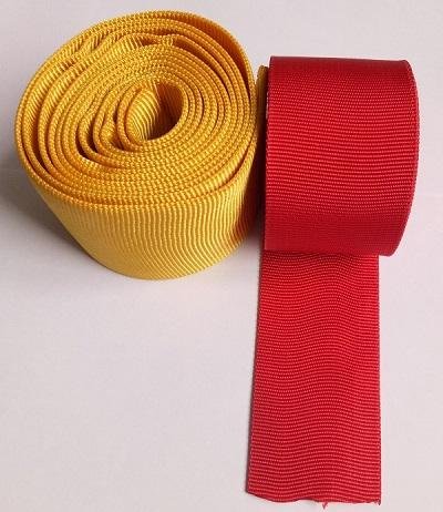 Black Polyester Hollow Webbing ,Yellow Woven Webbing For Hydraulic Pipes 4