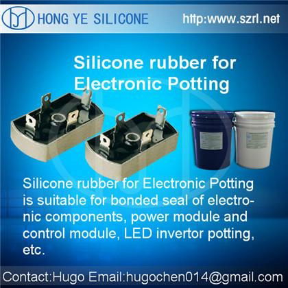 Silicone rubber for electronic potting compound