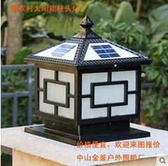 寧夏新農村太陽能柱頭燈