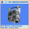 Komatsu excavator engine spare parts of PC300-8 turbocharger 6745-81-8040 1