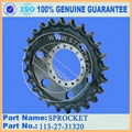 Komatsu Bulldozer D31A-17 undercarriage parts 113-27-31320 sprocket 