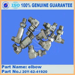 KOMATSU excavator pc200-7 excavator parts main valve parts elbow 20Y-62-41920