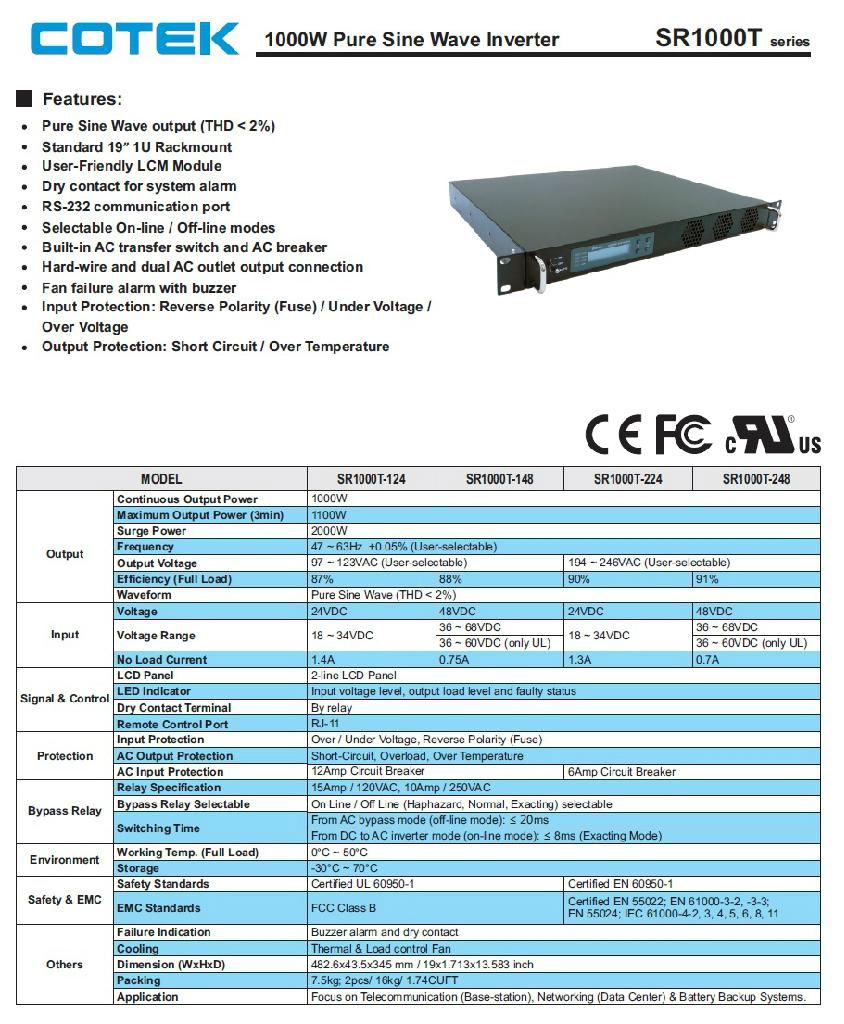 DC-AC逆变器 SR系列 2