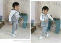 Baby boy Suits 2pc Hoody Coat+ Pants Letter Sporty Baby Clothes Set 90-130cm 2