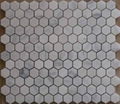 Hexagon honed or polished carrara white marble mosaics 1