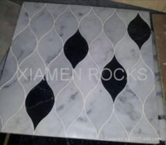 Italy carrara marble waterjet with factory price