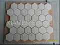 different shape for Beige marble mosaic