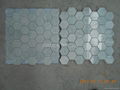 Hexagon honed or polished carrara white marble mosaics 2