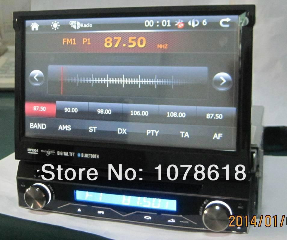 7 inch 1 din dvd GPS player with removable front panel Navigation Units car gps  2