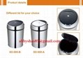 touchless stainless steel desk-on waste bins automatic sensor bin stainless stee 1