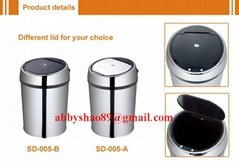 touchless stainless steel desk-on waste bins automatic sensor bin stainless stee