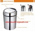 touchless stainless steel desk-on waste bins automatic sensor bin stainless stee 3
