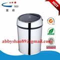touchless stainless steel desk-on waste bins automatic sensor bin stainless stee 5