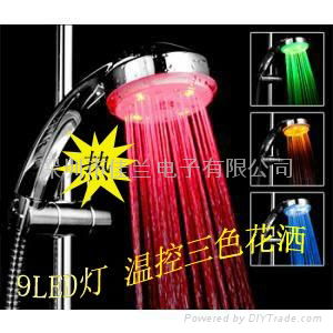 LED shower  head with lights  3
