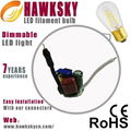 Hi tech new products clear glass globe dimmable filament led bulb