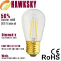 Hi tech new products clear glass globe dimmable filament led bulb 2