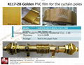 Golden paper for coating on the curtain pole 2