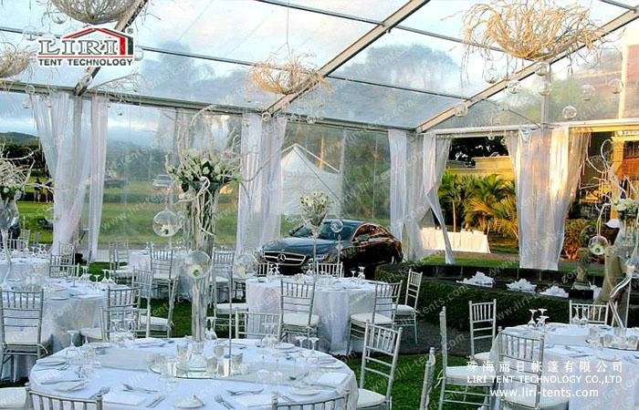 beautiful 15m clear span transparent wedding tent