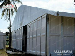 Liri marquee 25m span arcum tent with glass walls and ABS walls