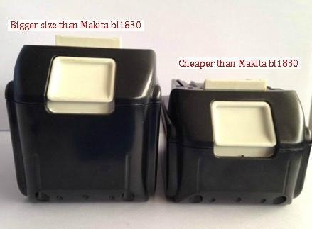 big size power tool rechargeable li-ion battery for makita BL1830 LXT400 cell  2