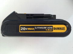 Used Dewalt DCB201 cell 20V power tool lithium ion rechargeable li-ion battery