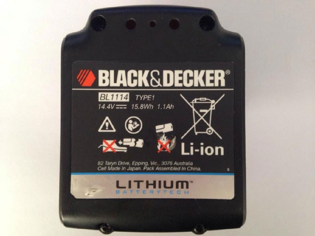 Used BLACK&DECKER BL1114 battery power tool Lithium ion rechargeable battery 3