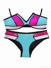 2017 new fashion summer sexy colorful  two piece beach bikini set  WT72958