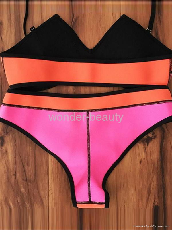 2017 new fashion summer sexy colorful  two piece beach bikini set  WT72958 3