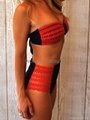 2017new fashion summer sexy two piece strapless lace beach bikini set WT72963  2
