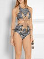 Geometry Printed Halter One Piece Women Summer Swimwear Sexy bikinis WT32994 1