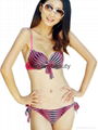 Stripe Printed Two Pieces Women Sexy Fashion Bikini Set Swimwear WT32996
